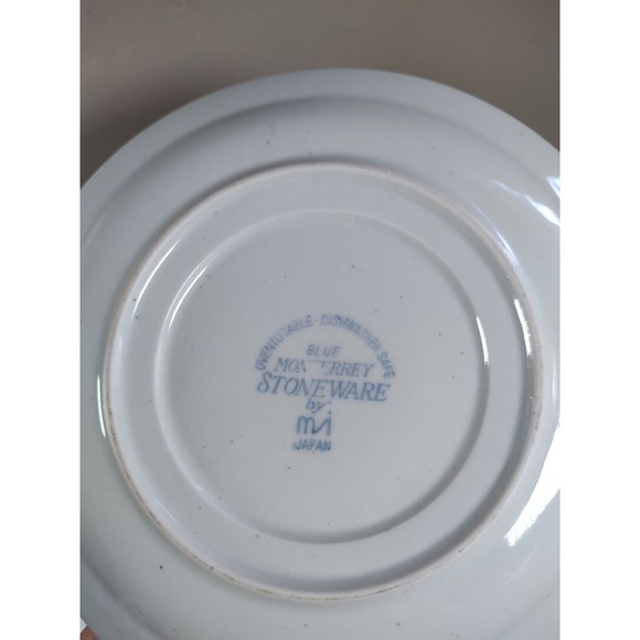 MSI Blue Monterrey Stoneware Gravy Bowl and plate set Blue Ring Japan - Picture 12 of 13